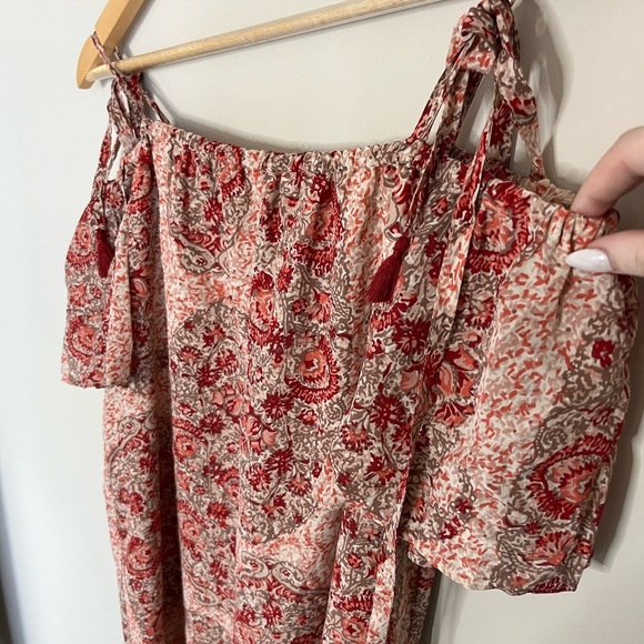 NWT Madewell Silk Cold Shoulder Paisley Dress - Picture 4 of 8